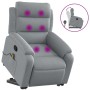 Sillón de masaje reclinable de pie de tela gris claro by , Armchairs - Ref: Foro24-3204992, Price: 284,30 €, Discount: %
