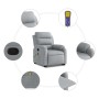 Sillón de masaje reclinable de pie de tela gris claro de , Sillones - Ref: Foro24-3204992, Precio: 284,19 €
