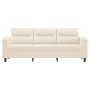 Sofá de 3 plazas de tela de microfibra beige 180 cm von , Sofas - Ref: Foro24-359572, Preis: 359,61 €, Rabatt: -5%%