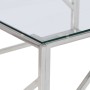 Mesa de centro plateada acero inoxidable y vidrio templado de , Mesas de centro - Ref: Foro24-349945, Precio: 180,16 €, Descu...