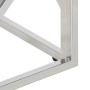 Mesa de centro plateada acero inoxidable y vidrio templado de , Mesas de centro - Ref: Foro24-349945, Precio: 180,16 €, Descu...