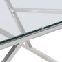Mesa de centro plateada acero inoxidable y vidrio templado de , Mesas de centro - Ref: Foro24-349945, Precio: 180,16 €, Descu...