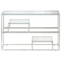 Mesa consola acero inoxidable plateado y vidrio templado de , Mesas consola - Ref: Foro24-350001, Precio: 205,58 €, Descuento: %