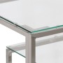 Mesa consola acero inoxidable plateado y vidrio templado de , Mesas consola - Ref: Foro24-350001, Precio: 205,58 €, Descuento: %