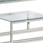 Mesa consola acero inoxidable plateado y vidrio templado de , Mesas consola - Ref: Foro24-350001, Precio: 205,58 €, Descuento: %