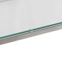 Mesa consola acero inoxidable plateado y vidrio templado de , Mesas consola - Ref: Foro24-350001, Precio: 205,58 €, Descuento: %