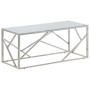 Mesa de centro plateada acero inoxidable y vidrio templado de , Mesas de centro - Ref: Foro24-349939, Precio: 166,27 €, Descu...