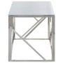 Mesa de centro plateada acero inoxidable y vidrio templado de , Mesas de centro - Ref: Foro24-349939, Precio: 166,27 €, Descu...