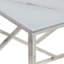 Mesa de centro plateada acero inoxidable y vidrio templado de , Mesas de centro - Ref: Foro24-349939, Precio: 166,27 €, Descu...