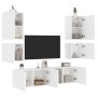 Muebles de TV de pared 6 piezas madera de ingeniería blanco von , TV-Möbel - Ref: Foro24-3216471, Preis: 214,55 €, Rabatt: %
