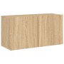 Muebles de TV de pared 6 pzas madera de ingeniería roble Sonoma by , TV Furniture - Ref: Foro24-3216473, Price: 187,39 €, Dis...