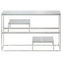 Mesa consola acero inoxidable plateado y vidrio templado de , Mesas consola - Ref: Foro24-350003, Precio: 195,75 €, Descuento: %