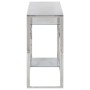 Mesa consola acero inoxidable plateado y vidrio templado de , Mesas consola - Ref: Foro24-350003, Precio: 195,75 €, Descuento: %