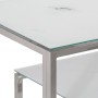 Mesa consola acero inoxidable plateado y vidrio templado de , Mesas consola - Ref: Foro24-350003, Precio: 195,75 €, Descuento: %