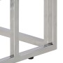 Mesa consola acero inoxidable plateado y vidrio templado de , Mesas consola - Ref: Foro24-350003, Precio: 195,75 €, Descuento: %