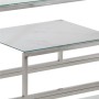 Mesa consola acero inoxidable plateado y vidrio templado de , Mesas consola - Ref: Foro24-350003, Precio: 195,75 €, Descuento: %