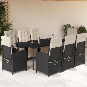 Set de comedor de jardín 9 pzas y cojines ratán sintético negro von , Gartensets - Ref: Foro24-3212527, Preis: 1,00 €, Rabatt: %