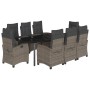Set comedor jardín 9 pzas y cojines ratán sintético gris by , Garden sets - Ref: Foro24-3212801, Price: 1,00 €, Discount: %