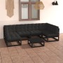 Gartenmöbel-Set 7-teilig und Kissen aus massivem Kiefernholz von vidaXL, Gartensets - Ref: Foro24-3076743, Preis: 771,70 €, R...