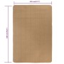 Alfombra de yute con reverso de latex color natural 120x180 cm de , Alfombras - Ref: Foro24-245285, Precio: 53,09 €, Descuent...