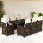 Set comedor para jardín 9 pzas y cojines ratán sintético marrón von , Gartensets - Ref: Foro24-3212339, Preis: 1,00 €, Rabatt: %