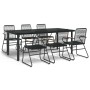 Juego de comedor para jardín 7 piezas ratán PVC negro von , Gartensets - Ref: Foro24-3099213, Preis: 531,77 €, Rabatt: %