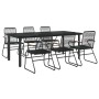 Juego de comedor para jardín 7 piezas ratán PVC negro von , Gartensets - Ref: Foro24-3099213, Preis: 531,77 €, Rabatt: %