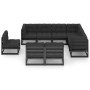 Gartenmöbelset 9-tlg. mit Kissen Kiefernholz schwarz von vidaXL, Gartensets - Ref: Foro24-3076838, Preis: 1,00 €, Rabatt: %