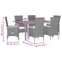 Set de comedor de jardín 7 pzas y cojines ratán sintético negro von , Gartensets - Ref: Foro24-3277513, Preis: 695,63 €, Raba...