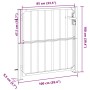 Puerta de jardín de acero inoxidable 100x100 cm by , garden gates - Ref: Foro24-376469, Price: 187,13 €, Discount: %