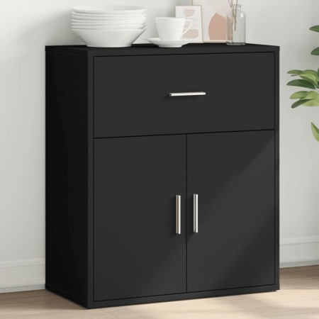 Aparador de madera de ingeniería negro 60x31x70 cm by , Sideboards - Ref: Foro24-840465, Price: 81,97 €, Discount: %