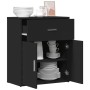 Aparador de madera de ingeniería negro 60x31x70 cm by , Sideboards - Ref: Foro24-840465, Price: 81,97 €, Discount: %