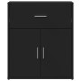 Aparador de madera de ingeniería negro 60x31x70 cm by , Sideboards - Ref: Foro24-840465, Price: 81,97 €, Discount: %