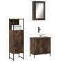 Set de muebles baño 3 pzas madera contrachapada roble ahumado von , Badezimmermöbel - Ref: Foro24-3214822, Preis: 161,16 €, R...