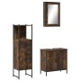 Set de muebles baño 3 pzas madera contrachapada roble ahumado von , Badezimmermöbel - Ref: Foro24-3214822, Preis: 161,16 €, R...