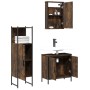 Set de muebles baño 3 pzas madera contrachapada roble ahumado von , Badezimmermöbel - Ref: Foro24-3214822, Preis: 161,16 €, R...