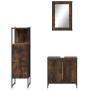 Set de muebles baño 3 pzas madera contrachapada roble ahumado von , Badezimmermöbel - Ref: Foro24-3214822, Preis: 161,16 €, R...