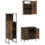 Set de muebles baño 3 pzas madera contrachapada roble ahumado von , Badezimmermöbel - Ref: Foro24-3214822, Preis: 161,16 €, R...