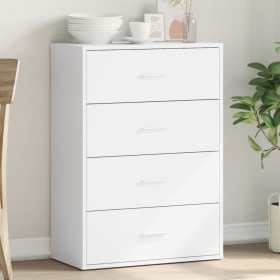 Aparador de madera de ingeniería blanco 60x31x84 cm by , Sideboards - Ref: Foro24-840499, Price: 97,14 €, Discount: %