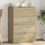 Aparador de madera de ingeniería roble Sonoma 60x31x84 cm by , Sideboards - Ref: Foro24-840501, Price: 89,39 €, Discount: %