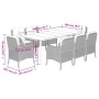 Set comedor de jardín 9 pzas cojines ratán sintético gris claro von , Gartensets - Ref: Foro24-3212003, Preis: 1,00 €, Rabatt: %