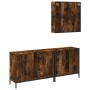 Set de muebles baño 3 pzas madera contrachapada roble ahumado von , Badezimmermöbel - Ref: Foro24-3214732, Preis: 185,32 €, R...