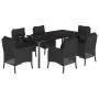 Set de comedor de jardín 7 pzas y cojines ratán sintético negro von , Gartensets - Ref: Foro24-3211932, Preis: 812,66 €, Raba...