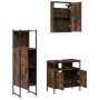 Set de muebles baño 3 pzas madera contrachapada roble ahumado de , Muebles de baño - Ref: Foro24-3214817, Precio: 146,63 €, D...
