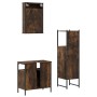 Set de muebles baño 3 pzas madera contrachapada roble ahumado de , Muebles de baño - Ref: Foro24-3214817, Precio: 146,63 €, D...