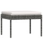 Set de muebles de jardín 6 pzas y cojines ratán sintético gris