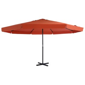Sombrilla de jardín con palo de aluminio 500 cm terracota de , Sombrillas - Ref: Foro24-44477, Precio: 255,24 €, Descuento: %