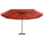 Sombrilla de jardín con palo de aluminio 500 cm terracota de , Sombrillas - Ref: Foro24-44477, Precio: 255,24 €, Descuento: %