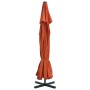Sombrilla de jardín con palo de aluminio 500 cm terracota de , Sombrillas - Ref: Foro24-44477, Precio: 255,24 €, Descuento: %