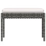 Set de muebles de jardín 6 pzas y cojines ratán sintético gris